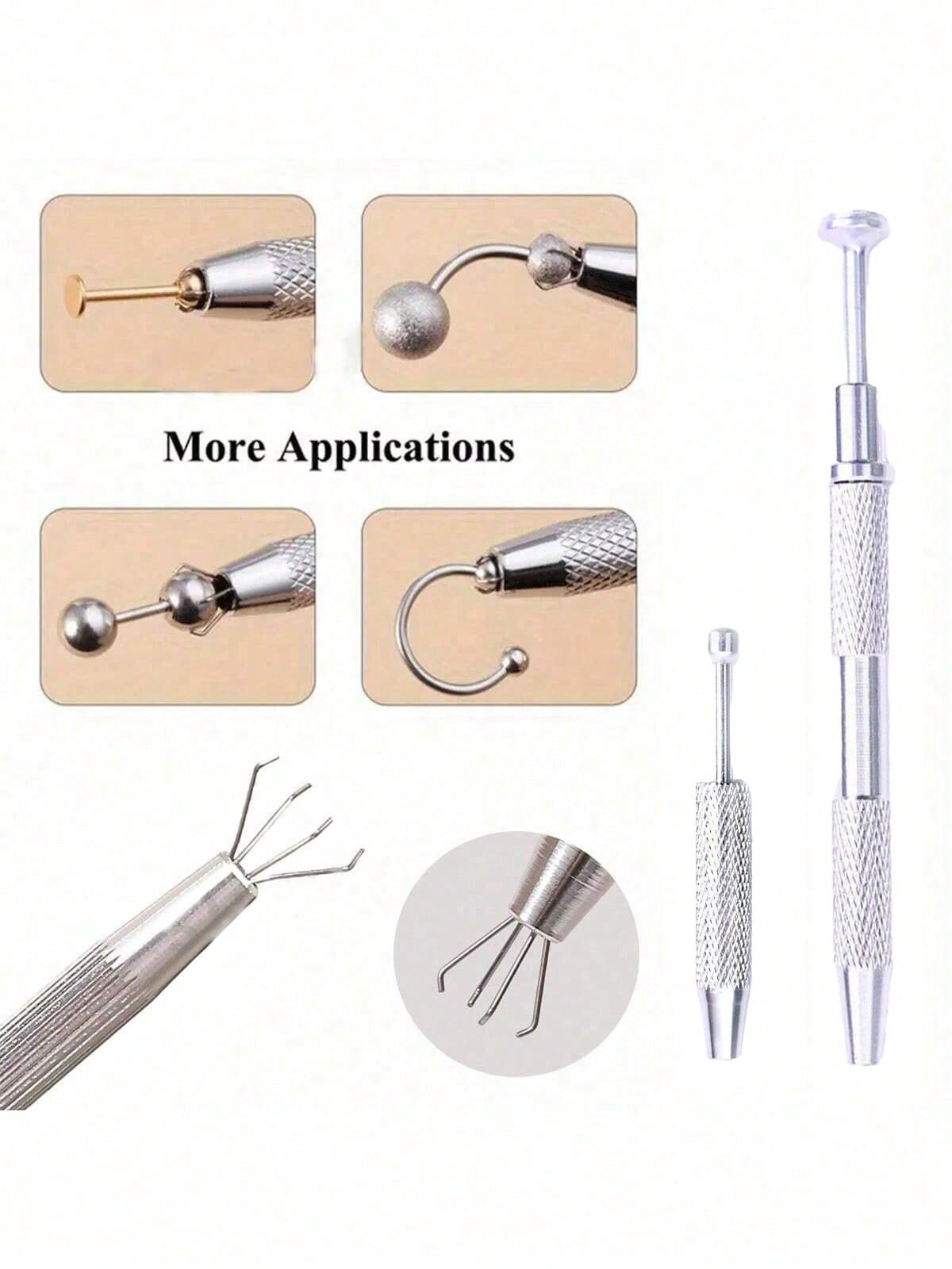 The Jewelry & Watches - 1/2pcs Jewelry Grabbing Tool, Alloy Perforated