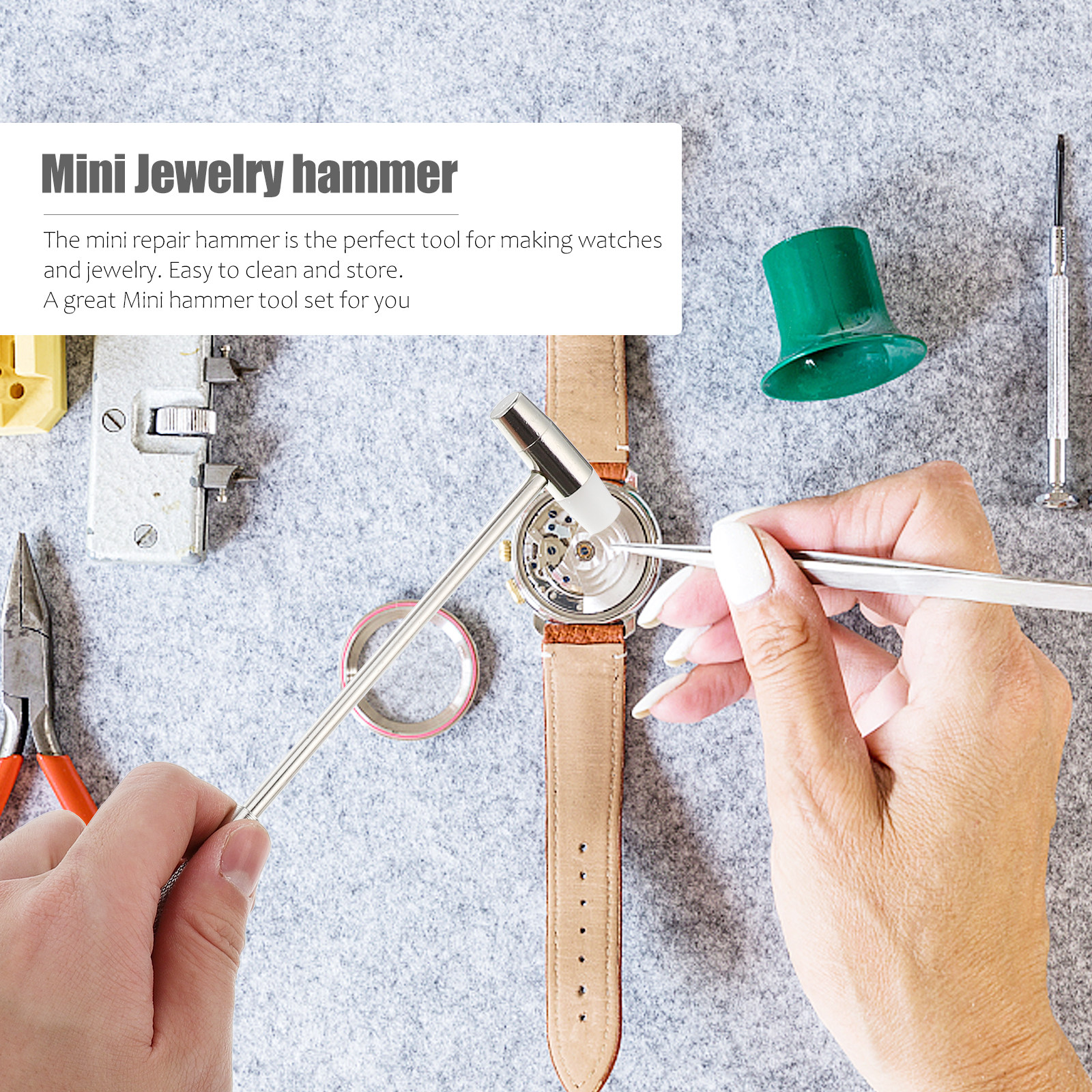 3Pcs Mini Hammer Set for Watch - مراجعة Jewelry Y Watches وسعره