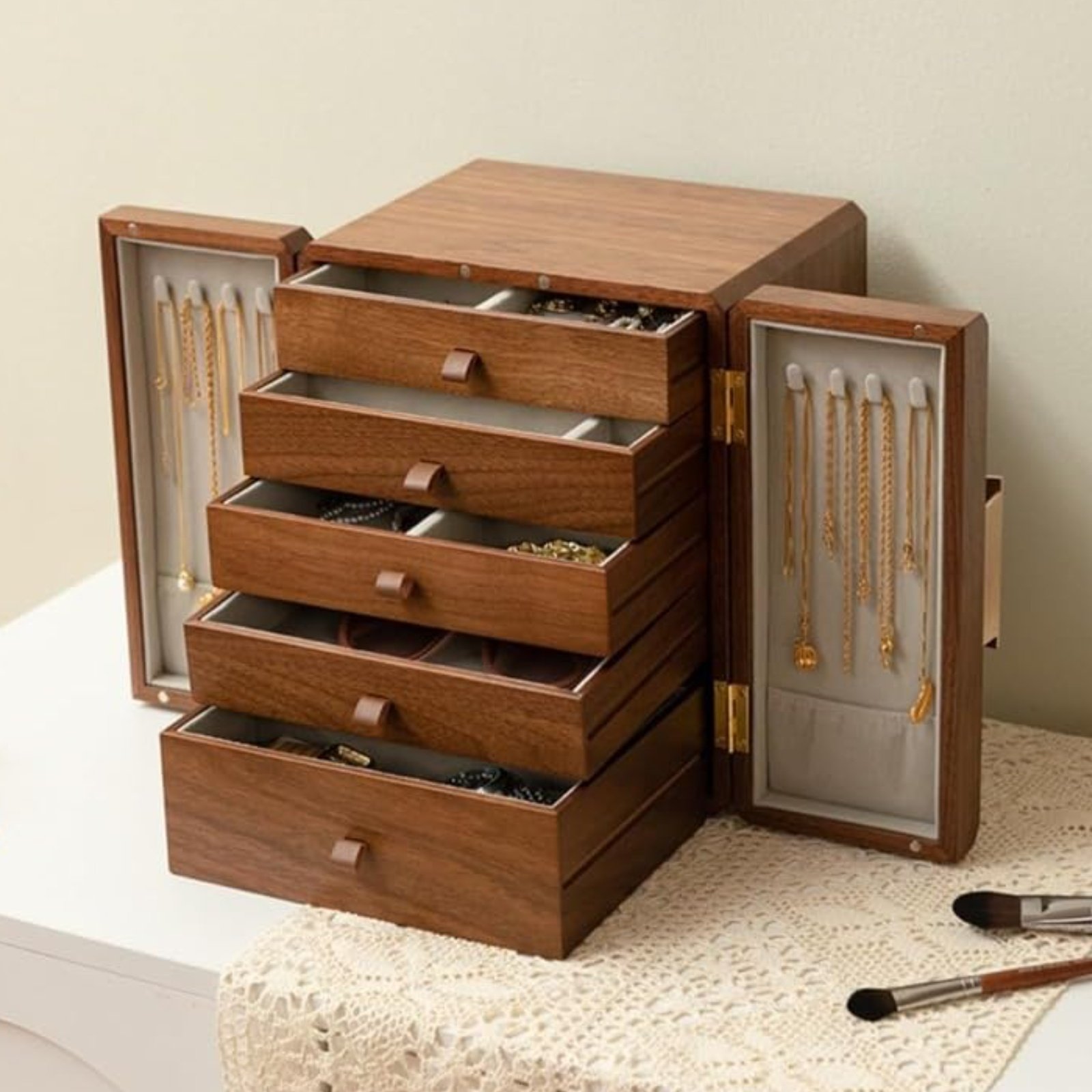 Wooden Jewelry Box New Chinese - مراجعة The Jewelry & Watches وسعره