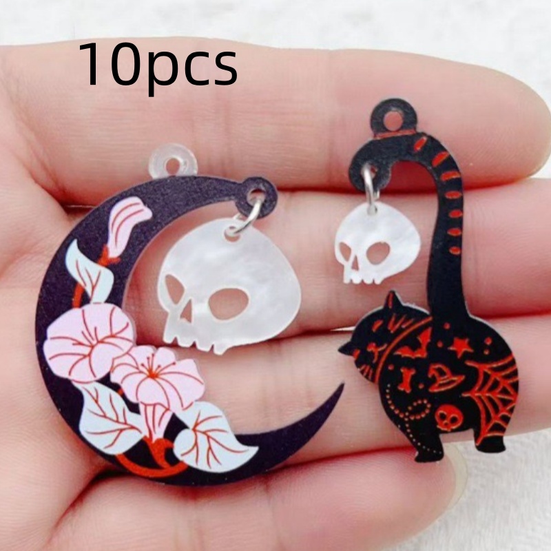 10pcs Halloween Acrylic Ghost  - مراجعة The Jewelry & Watches وسعره