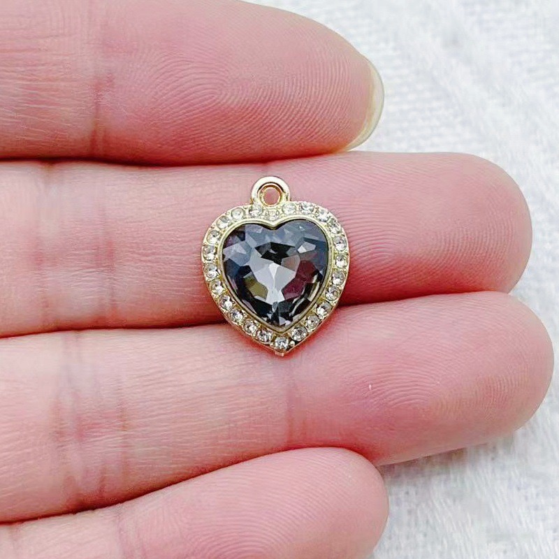 10pcs heart-shaped inlaid colo - مراجعة The Jewelry & Watches وسعره