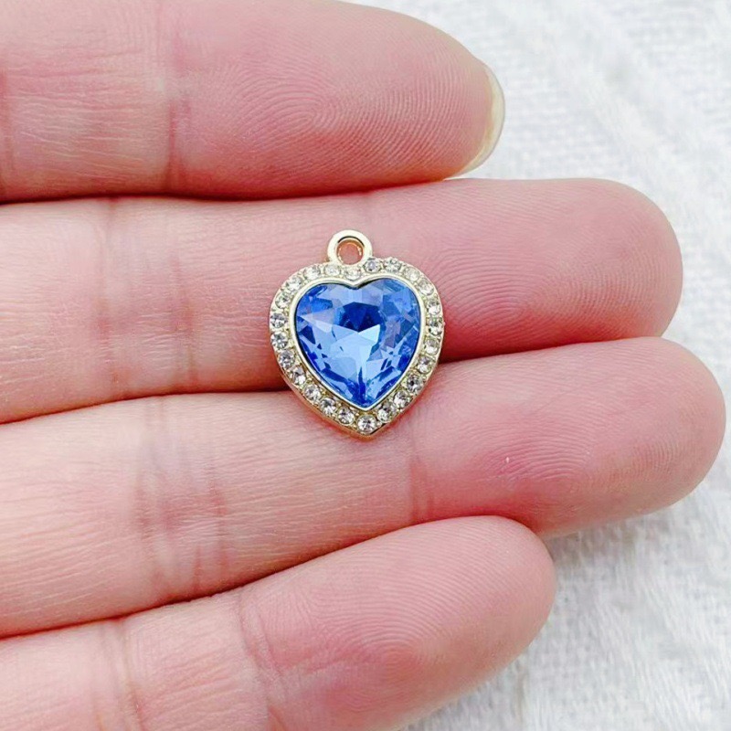 10pcs heart-shaped inlaid colo - مراجعة The Jewelry & Watches وسعره