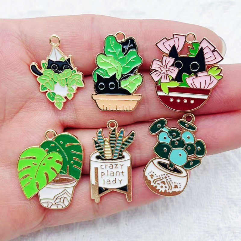 10pcs Cactus Plant Oil Drop Al - مراجعة The Jewelry & Watches وسعره