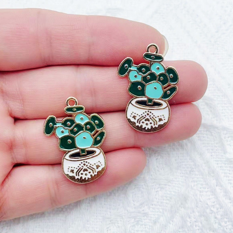 10pcs Cactus Plant Oil Drop Al - مراجعة The Jewelry & Watches وسعره