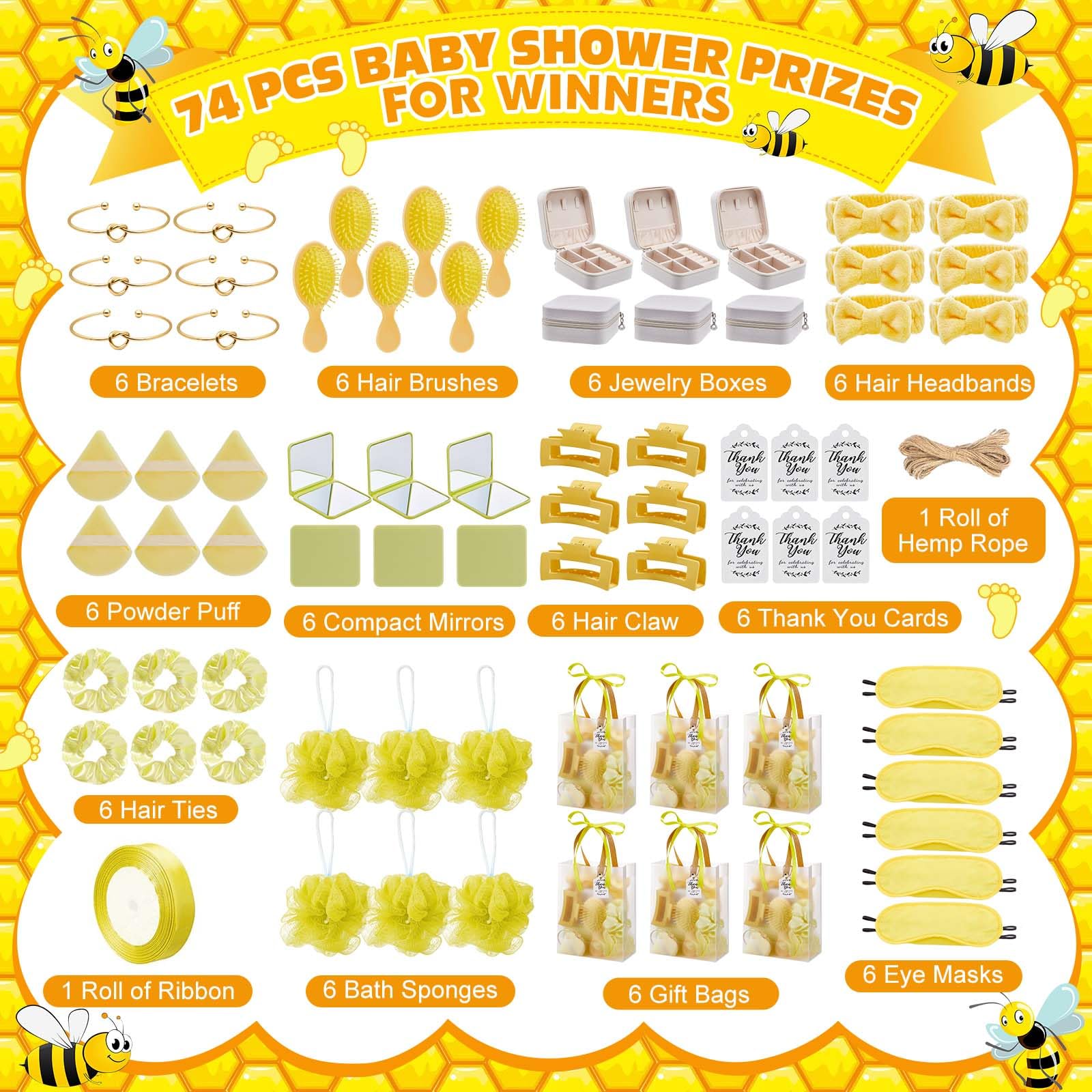 74Pcs Baby Shower Prizes for G - مراجعة The Jewelry & Watches وسعره